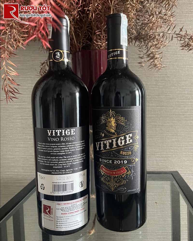 Rượu vang Vitige Vino nho Primitivo