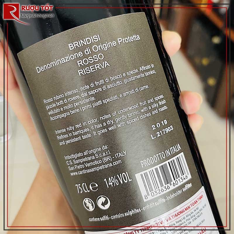 Rượu Vang Ý 68 Vignaioli Primitivo Puglia chính hãng