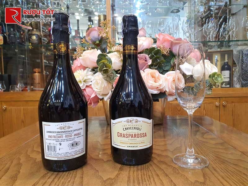 Rượu vang Ý Cavicchioli Lambrusco Grasparossa