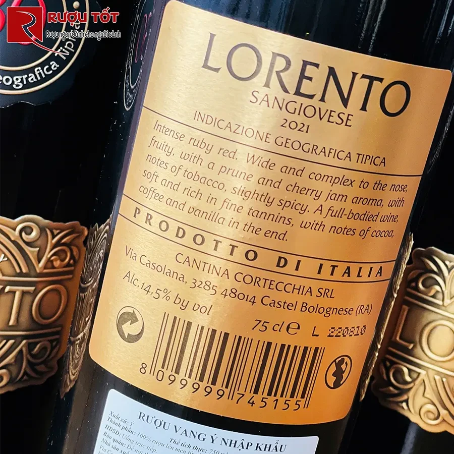 Rượu vang Ý Lorento