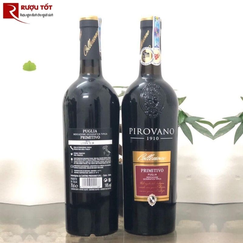 Rượu vang Ý Pirovano Primitivo Puglia