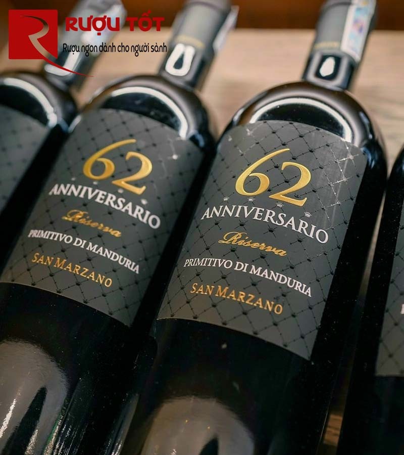Rượu Ý 62 Anniversario Primitivo