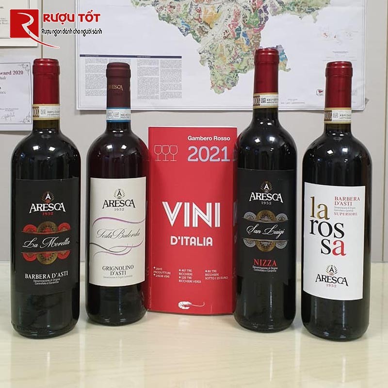 Rượu Ý Aresca Testa Balorda Grignolino