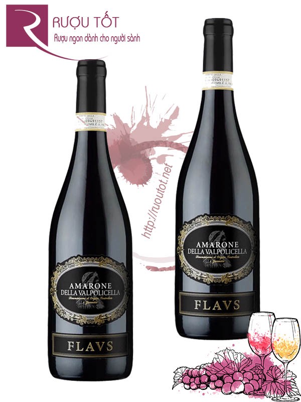 Rượu vang Ý Flavs Amarone Della Black Label DOCG 16 độ hảo hạng