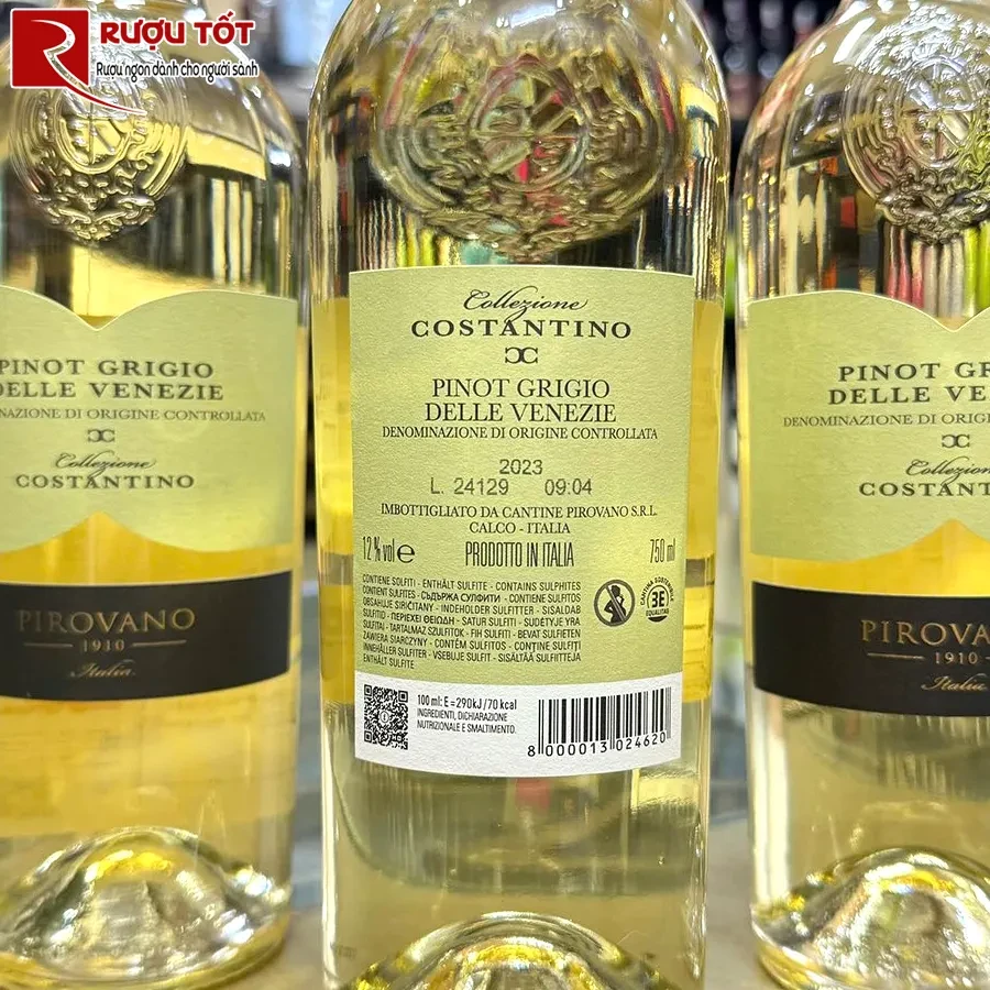 Rượu Ý Pirovano Collezione Costantino Pinot Grigio