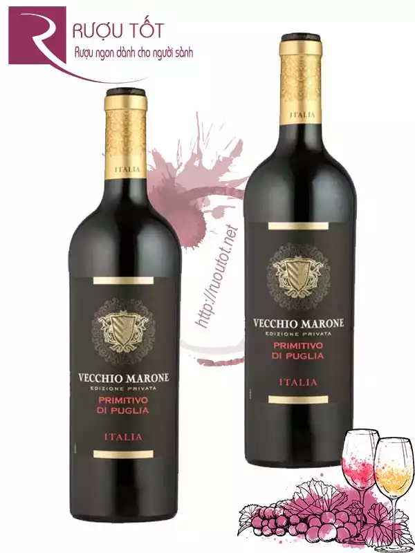 Rượu vang Vecchio Marone Primitivo Di Puglia Hảo hạng