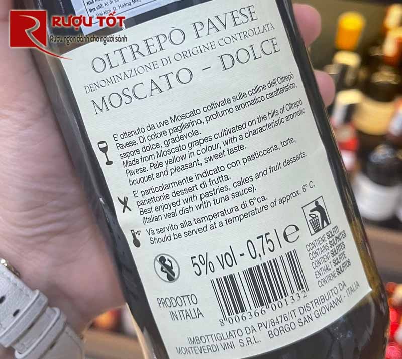 Vang ngọt Moscato Monteverdi