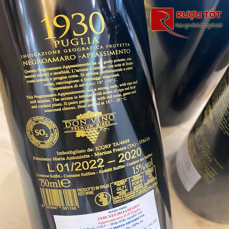Vang Ý 1930 Negroamaro