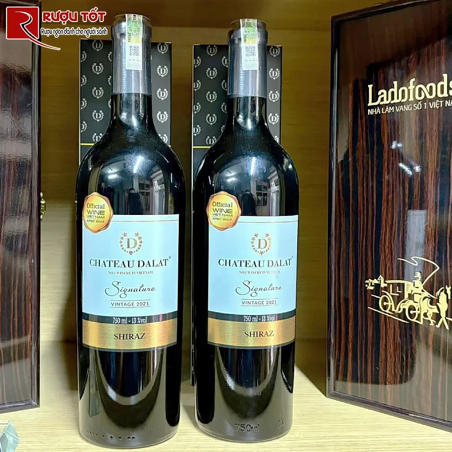 ruou vang chateau dalat signature shiraz 750ml