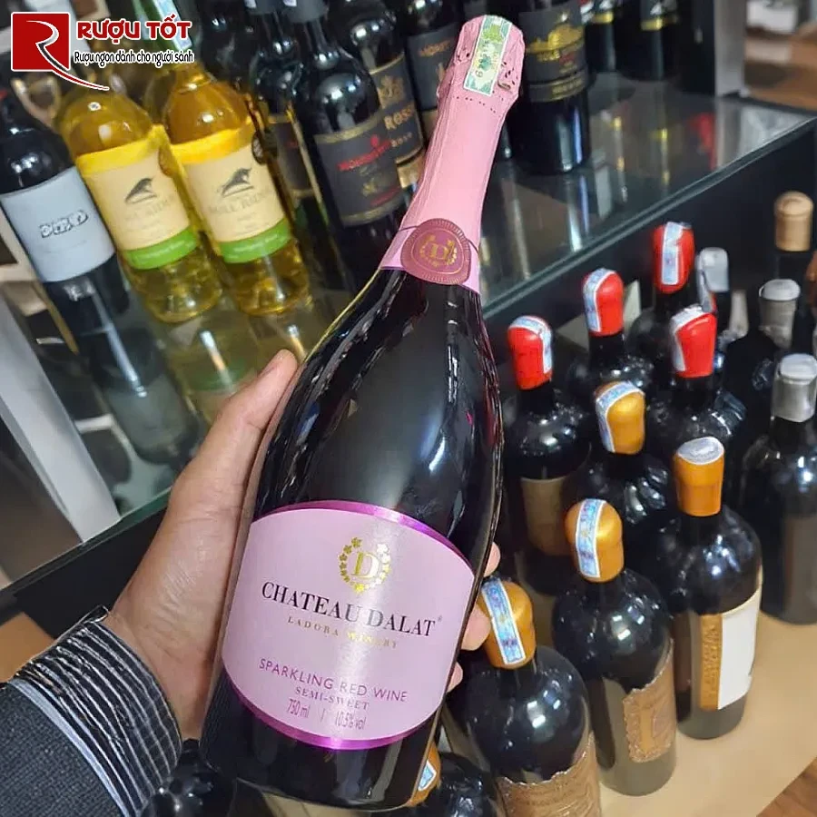 ruou vang chateau dalat sparkling red chinh hang