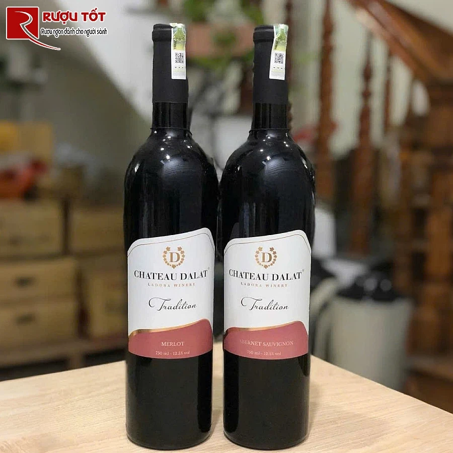 ruou vang chateau dalat tradition cabernet sauvignon gia tot
