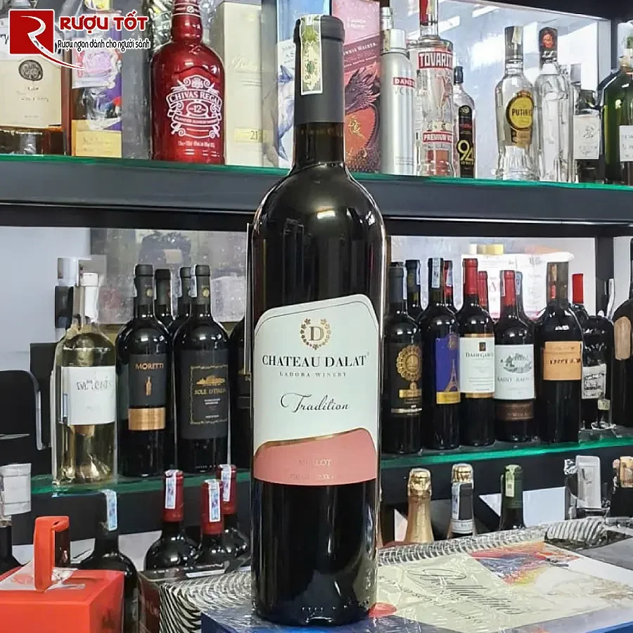 ruou vang chateau dalat tradition merlot gia re