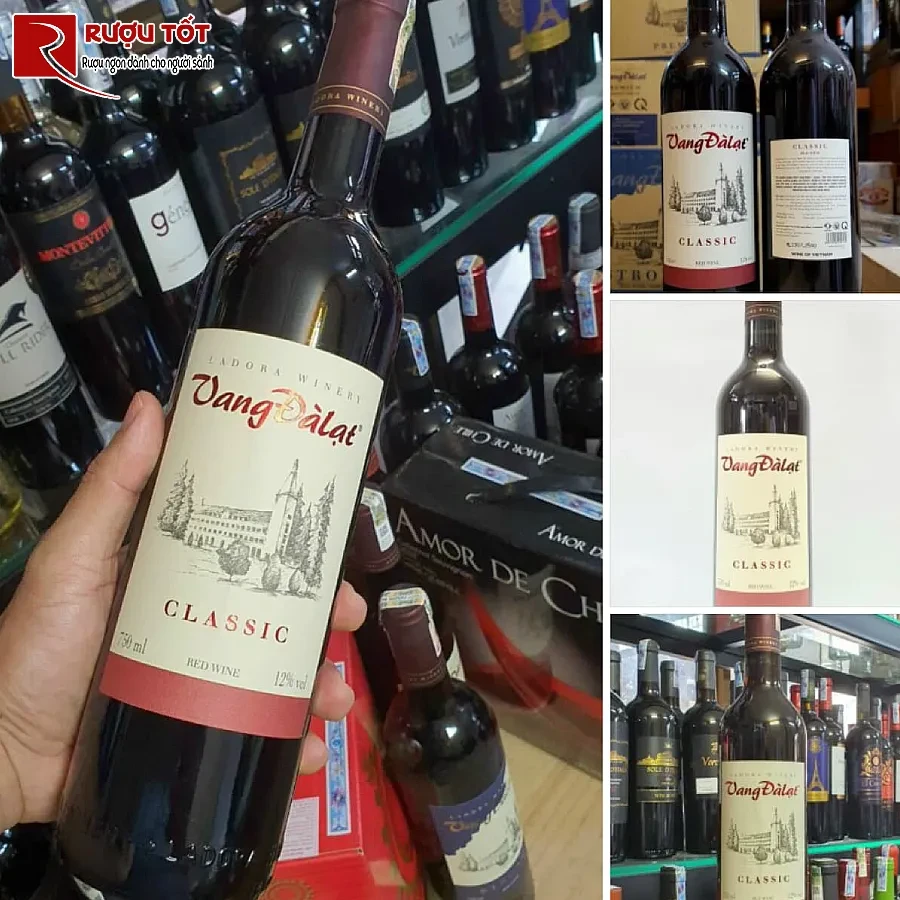 ruou vang da lat classic red 750ml