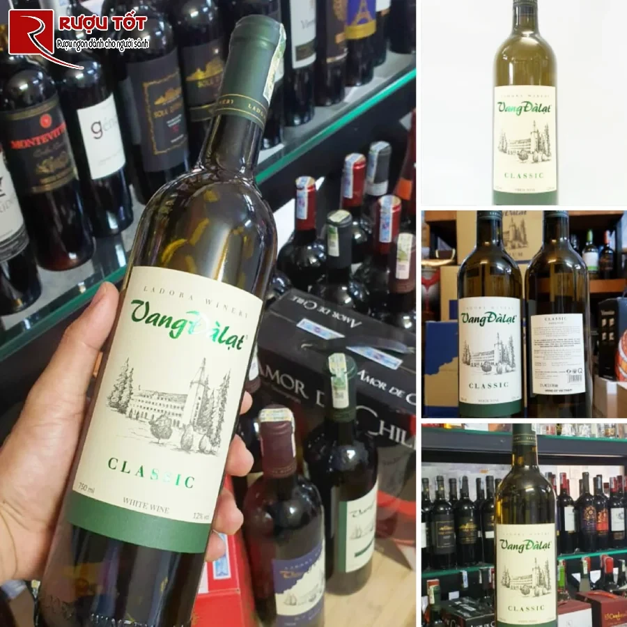 ruou vang da lat classic white 750ml
