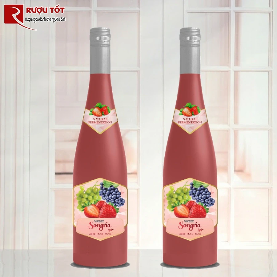 ruou vang vivazz sangria light rose