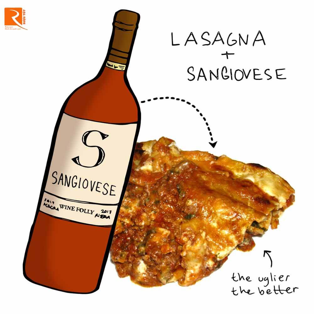 Rượu vang tốt nhất để kết hợp với Lasagna
