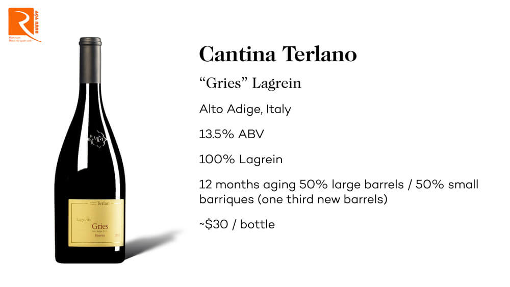 Cantina Terlano Hiện tại Gries Lag Lagin 2015 (khoảng $ 34)