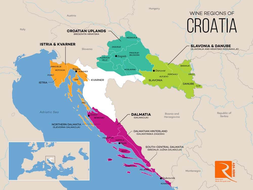 Có thể bạn đã sở hữu một loại rượu có nguồn gốc từ Croatia nhưng không biết điều đó.