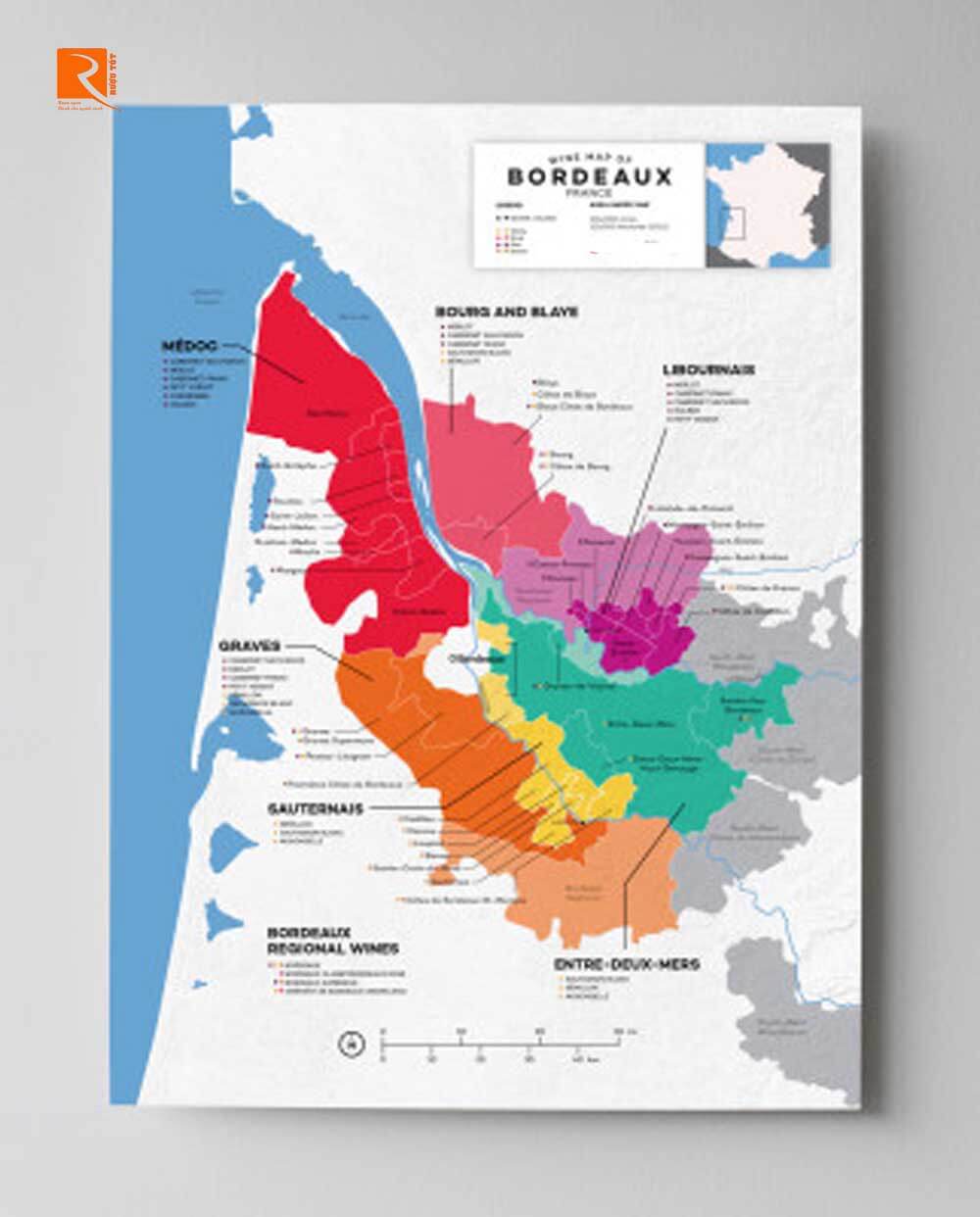Bản đồ rượu vang Bordeaux
