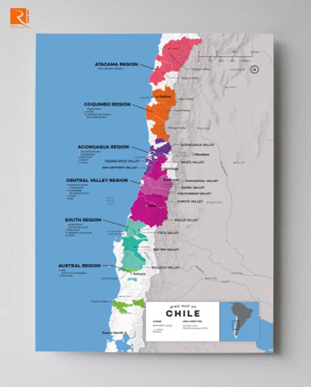 Bản đồ rượu vang Chile