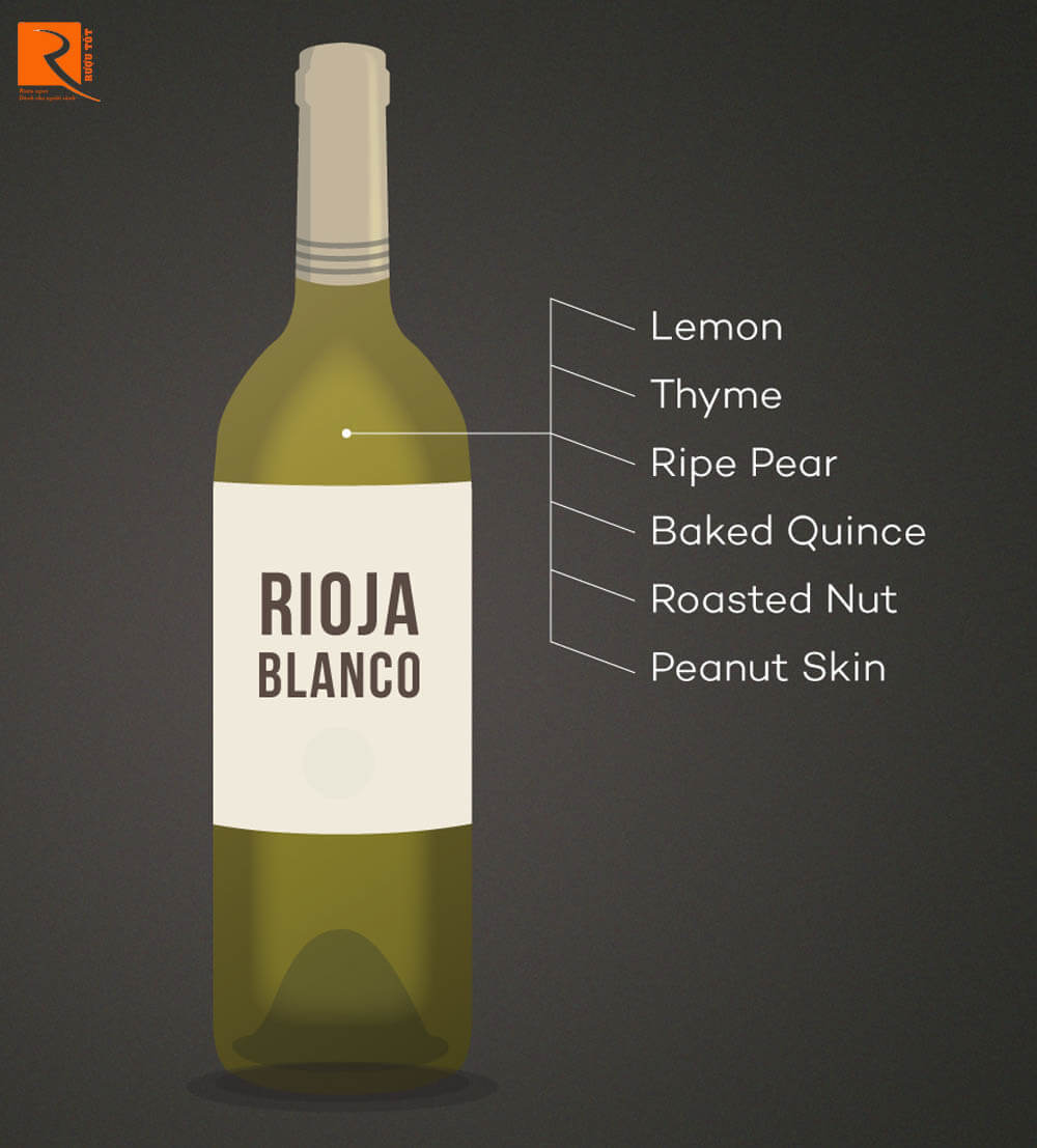 Vùng Rioja sản xuất một lượng nhỏ rượu vang trắng ấn tượng. 