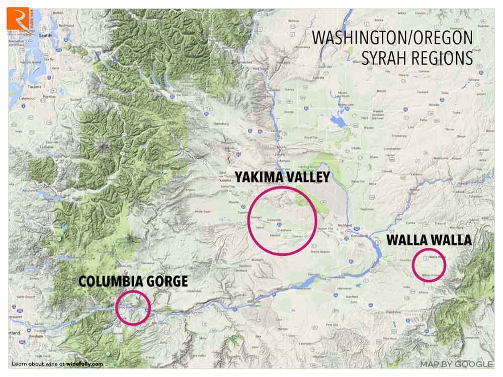  Washington có một vài khu vực tuyệt vời cho Syrah ở phía đông của tiểu bang