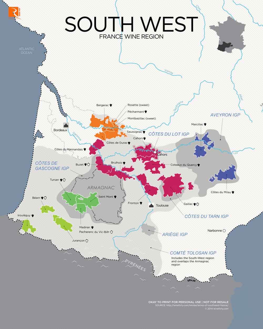 Hiểu biết về vùng rượu Tây Nam