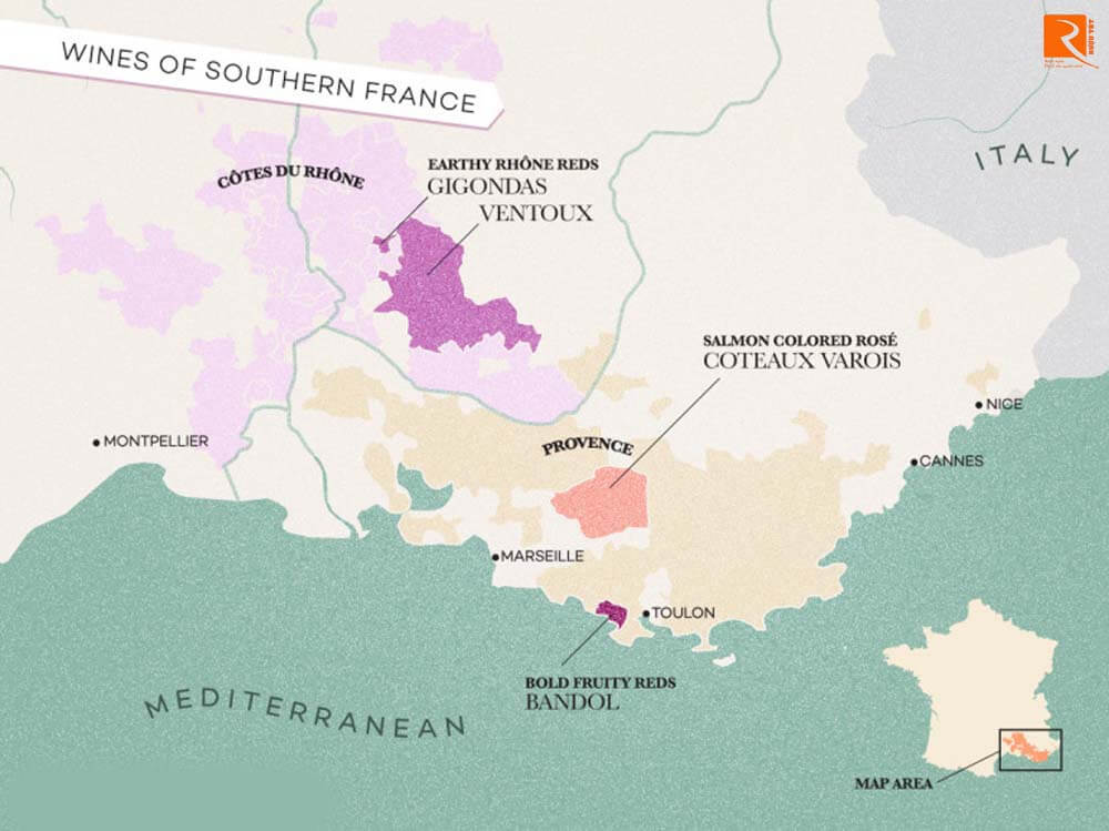 Vùng rượu vang miền Nam nước Pháp