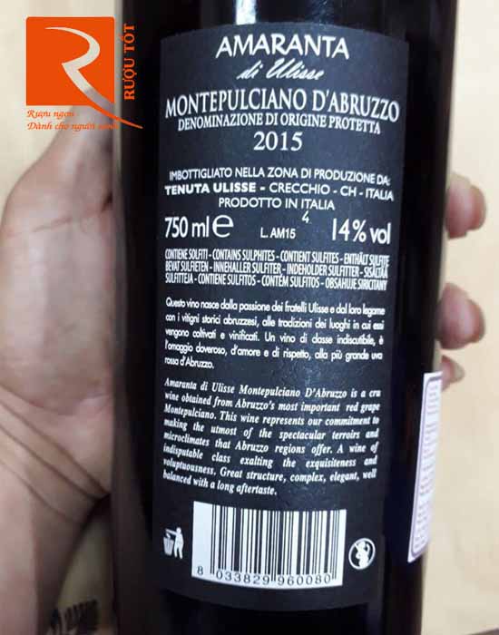 Rượu Vang Amaranta Montepulciano