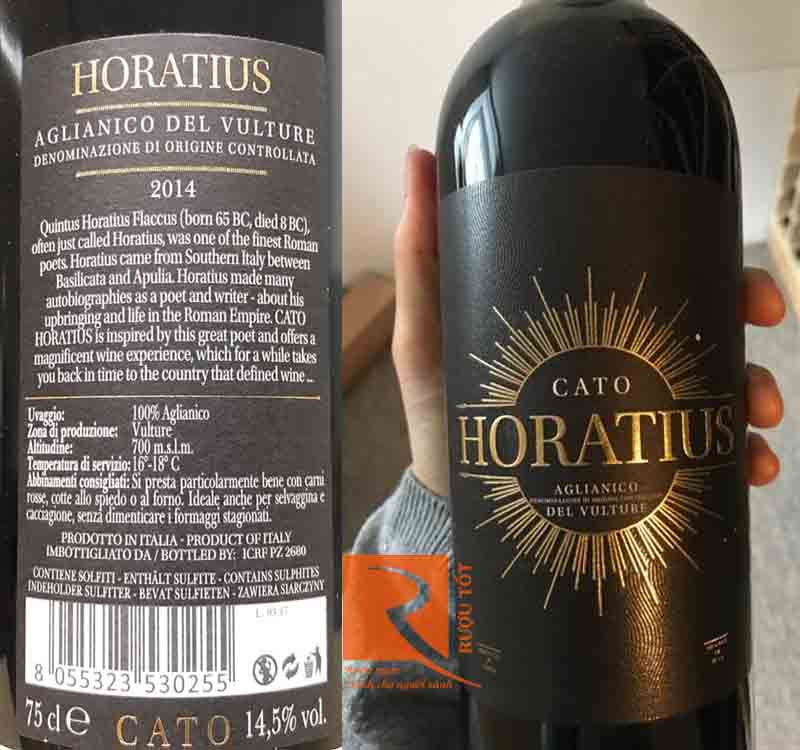 Rượu vang Horatius Aglianico