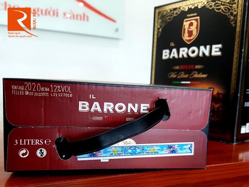 Vang bịch ngọt iL Barone Rosso 3 Lít Hấp dẫn