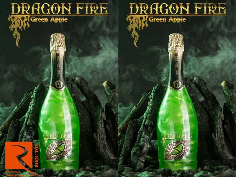 Rượu Vang Nổ Dragon Fire Green Apple Giá rẻ