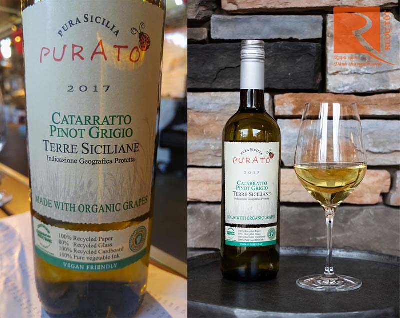Rượu Vang Purato Catarratto Pinot Grigio Organic