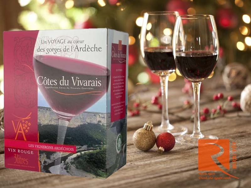 Rượu vang bịch Chile Vignerons Ardechois Vivarais 3L