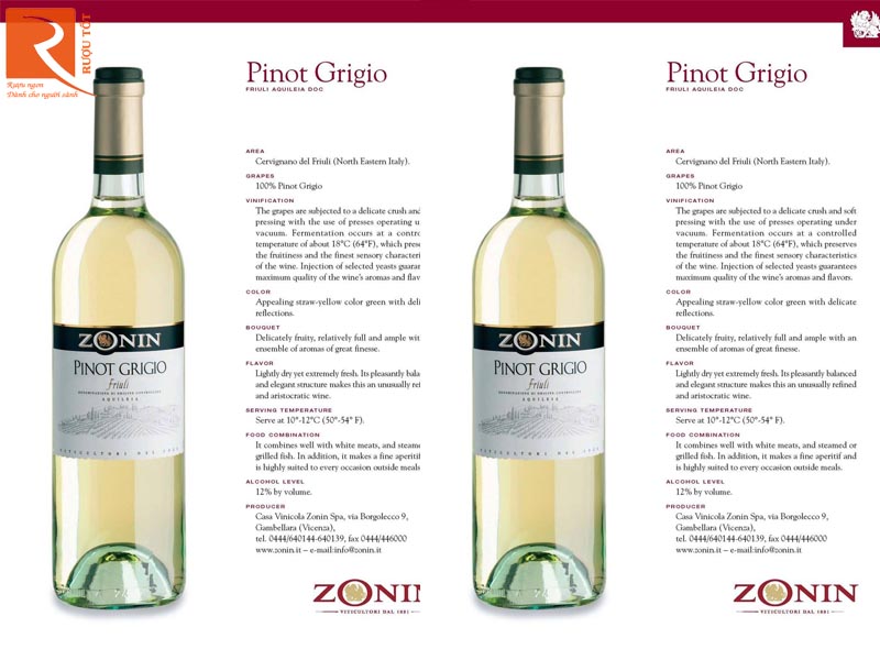 Zonin Pinot Grigio Friuli Aquileia