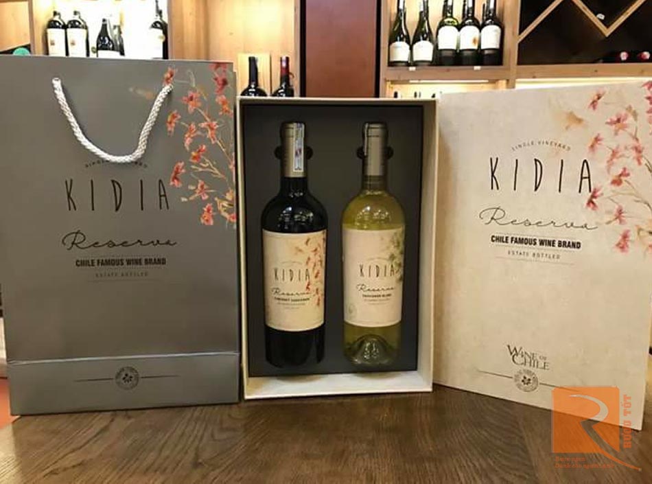 rượu vang Kidia Reserva hộp quà