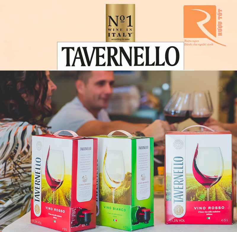 Rượu vang Bịch Tavernello Vino Rosso 3l