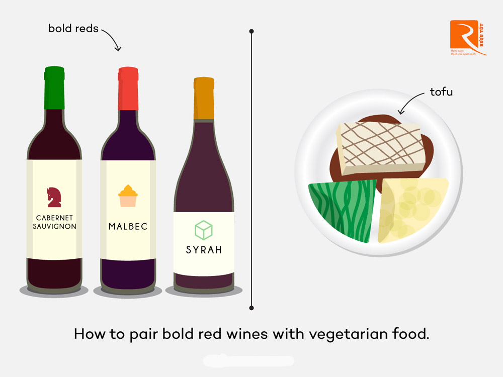 Thưởng thức đồ ăn chay với rượu vang đỏ đậm sẽ thế nào?