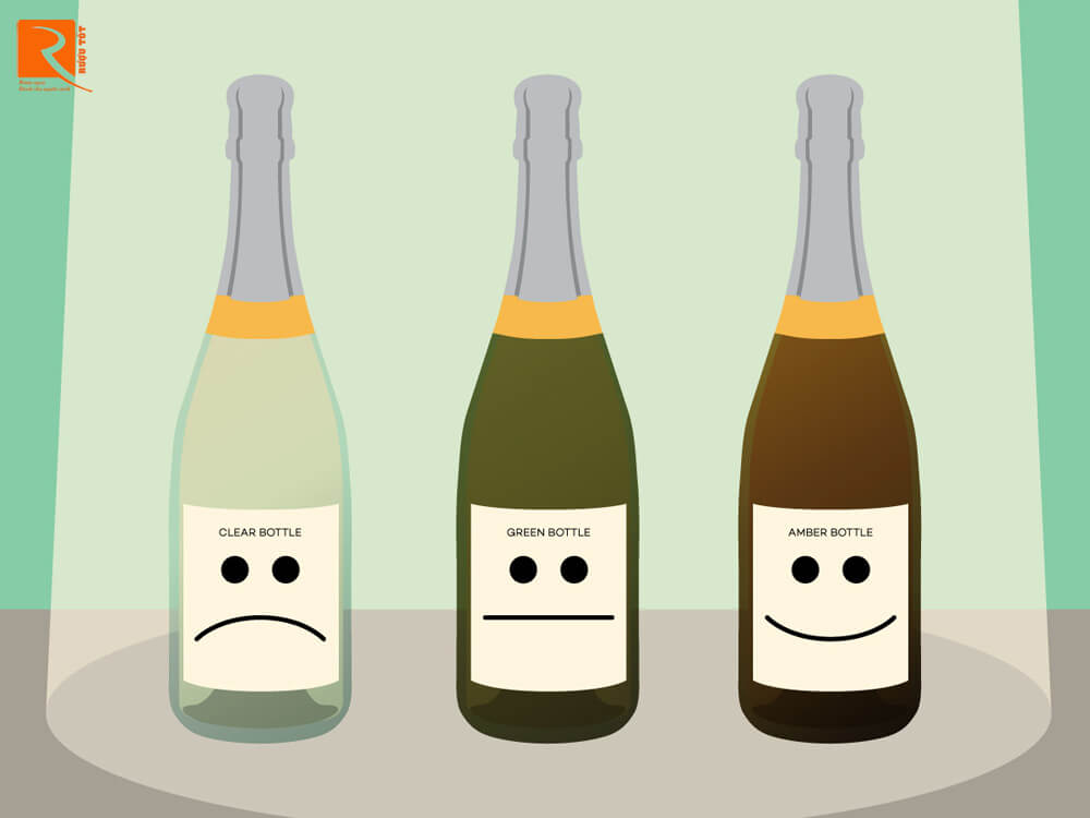 Tại sao màu vỏ chai trong suốt dễ xảy ra lỗi rượu vang hơn?