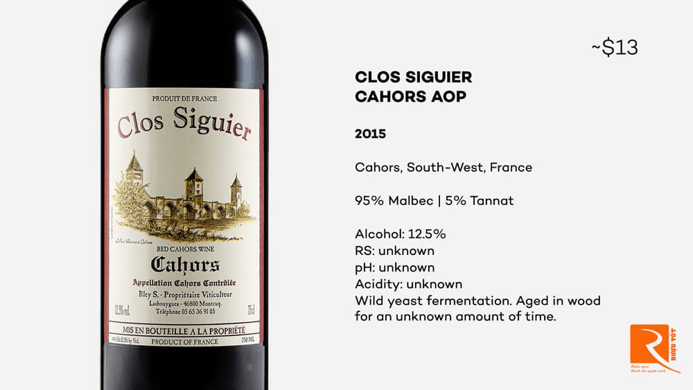 Rượu vang Clos Siguier Cahors AOP