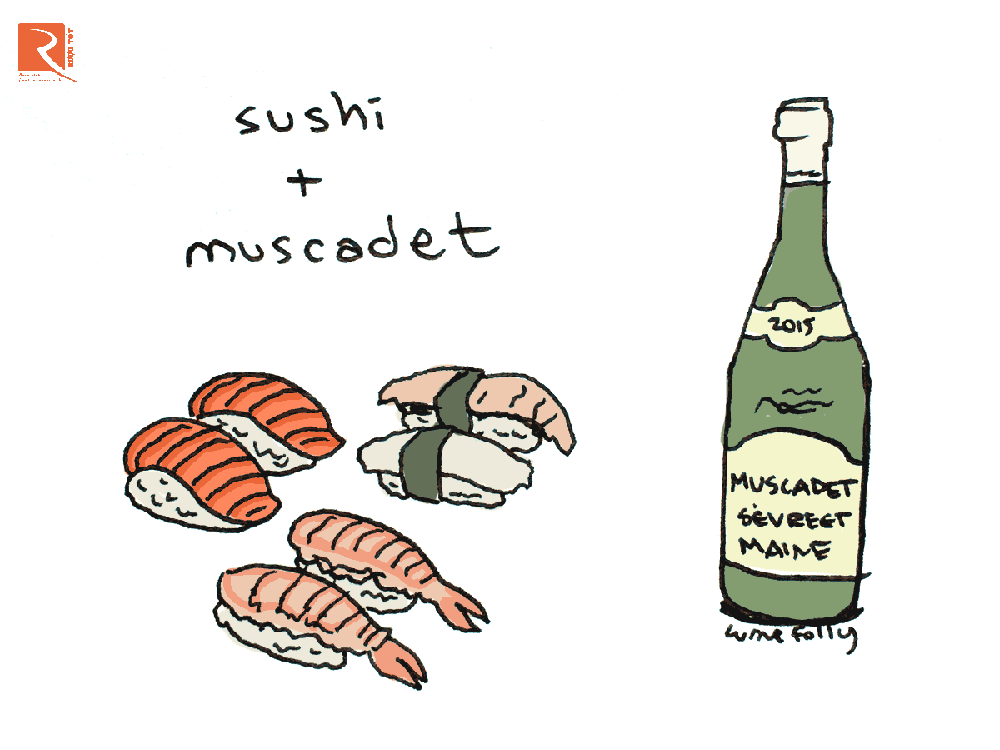 Các loại rượu vang khác hợp Sushi