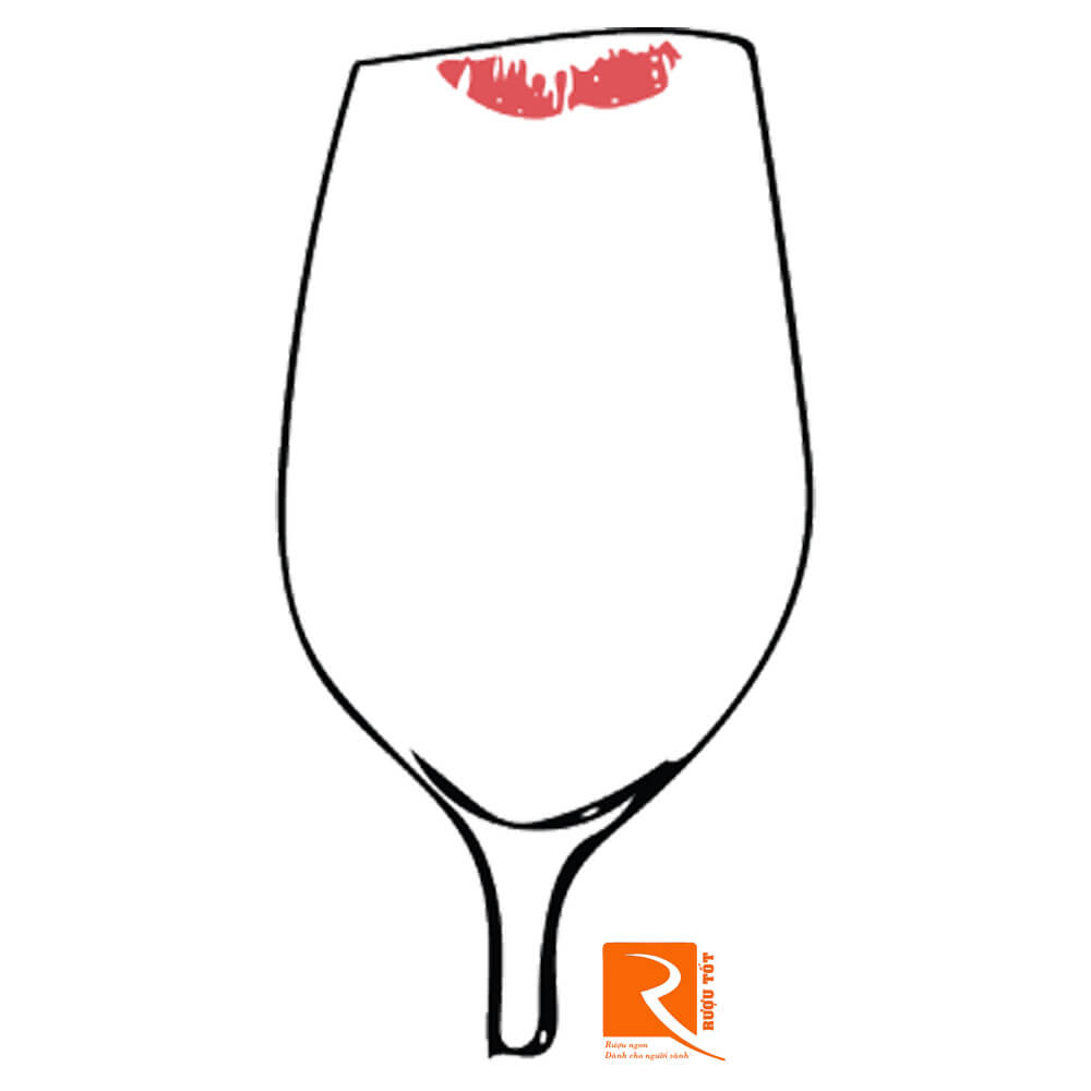 Cố gắng uống từ cùng một vị trí trên ly rượu để giảm dấu miệng trên thành ly.