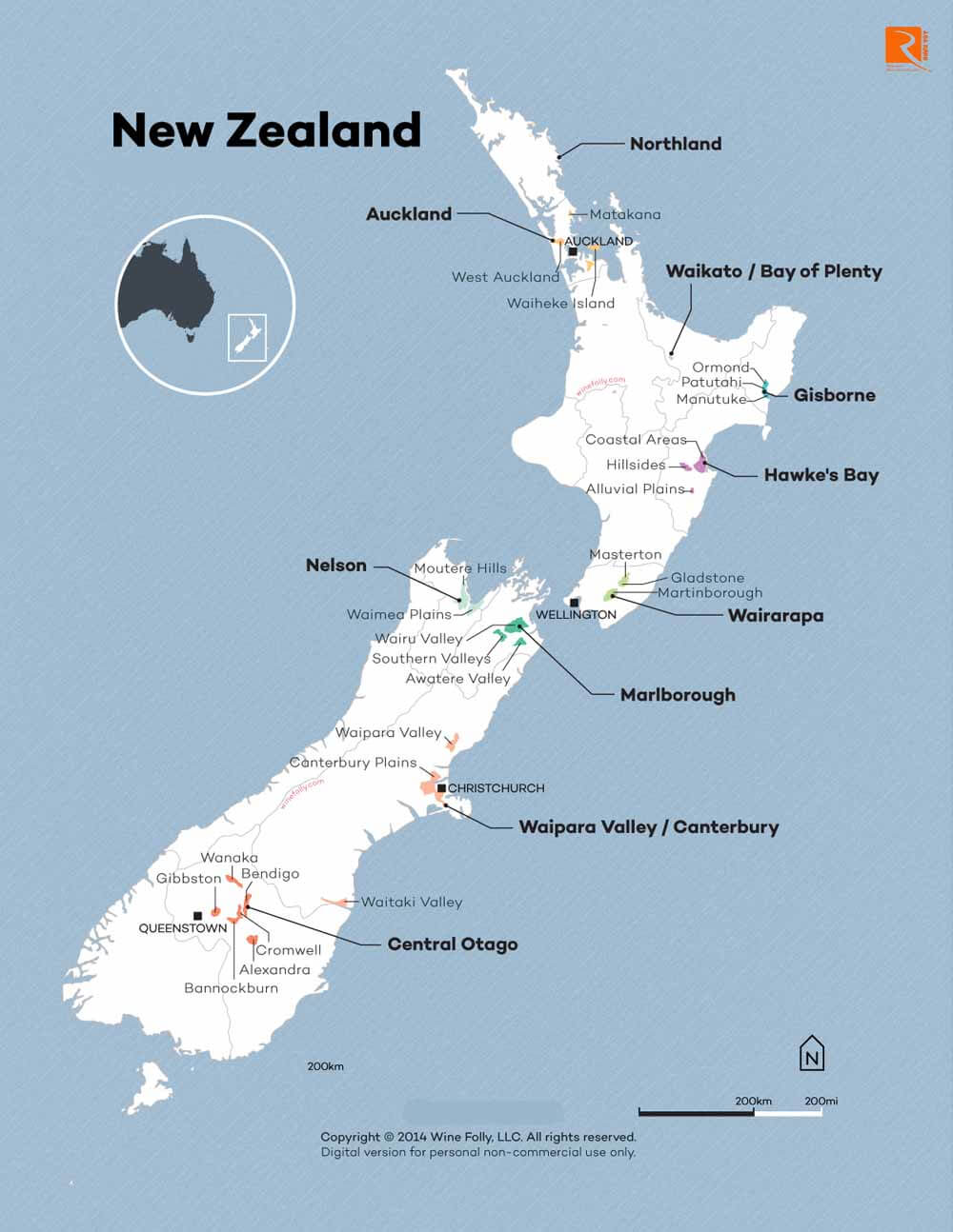 Những khu vực trồng nho Sauvignon Blanc của New Zealand