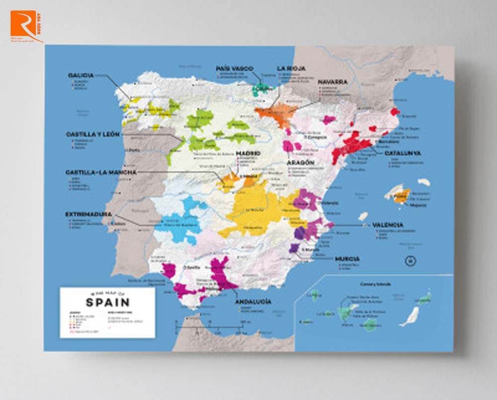 Bản đồ rượu vang Tây Ban Nha