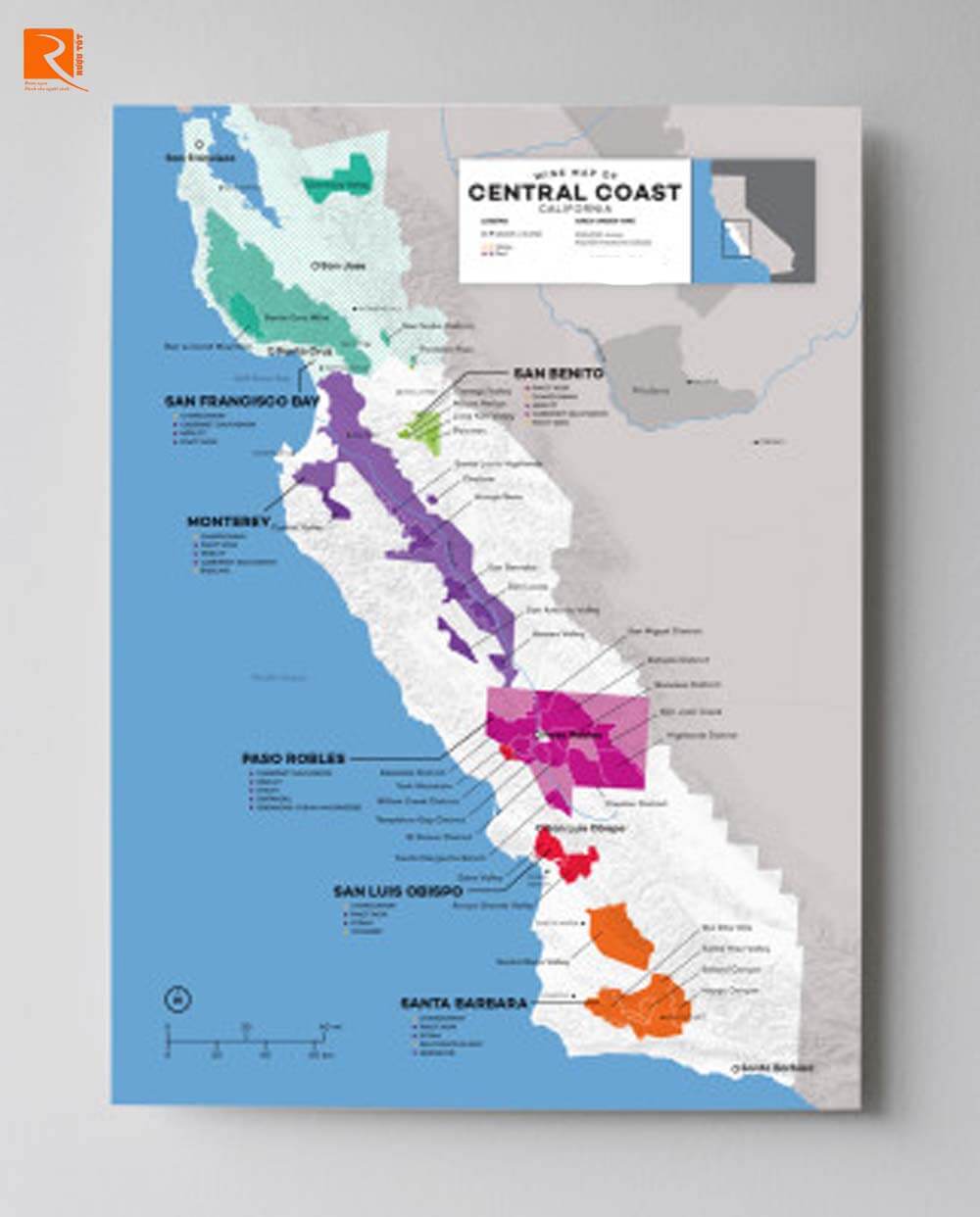 Bản đồ rượu vang Central Coast