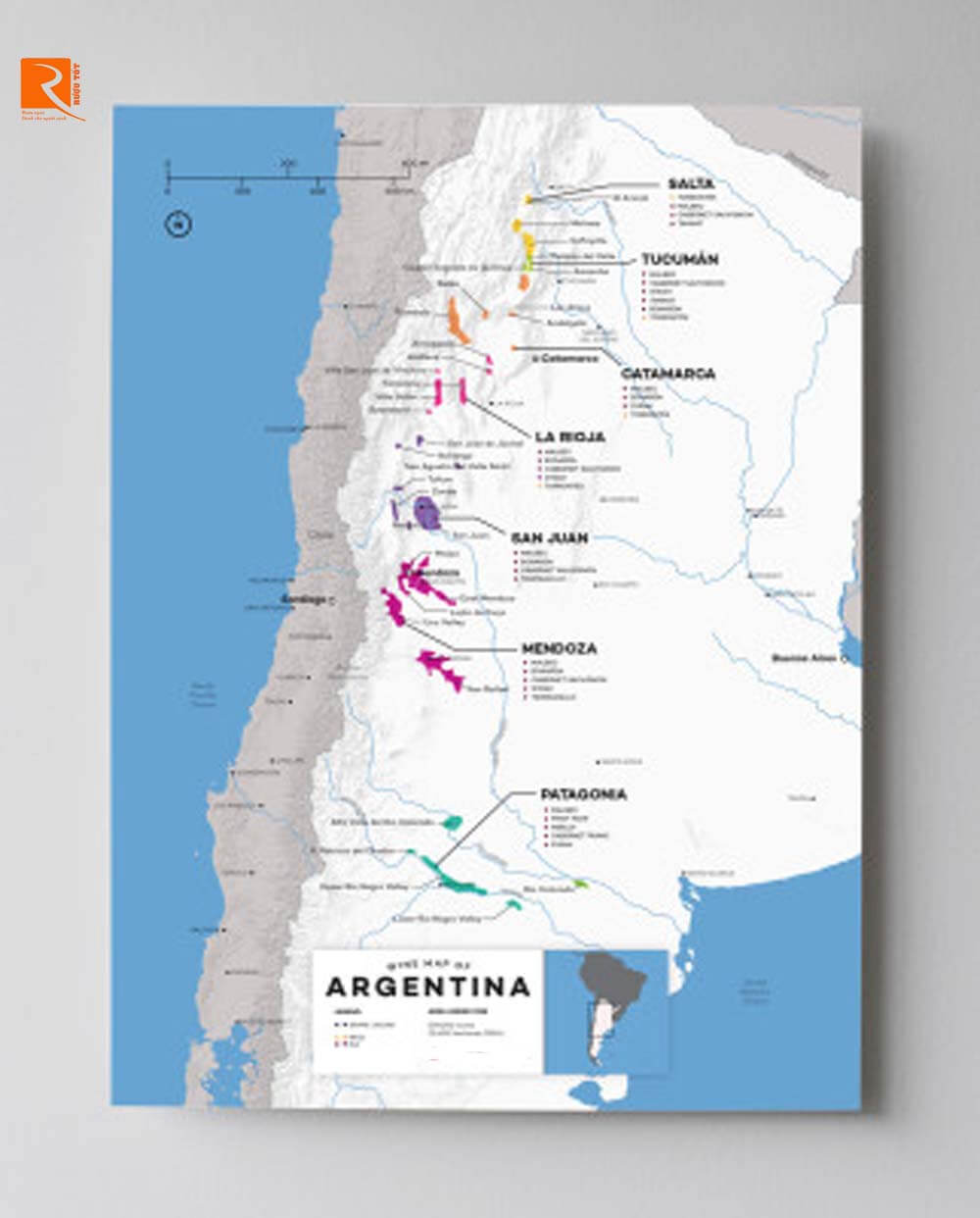 Bản đồ rượu vang Argentina
