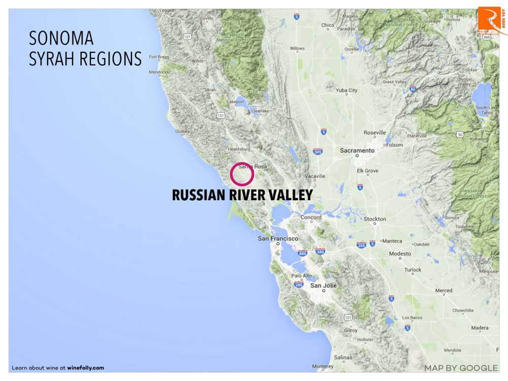 Thung lũng sông Nga không phải là khu vực duy nhất ở Sonoma cho Syrah.
