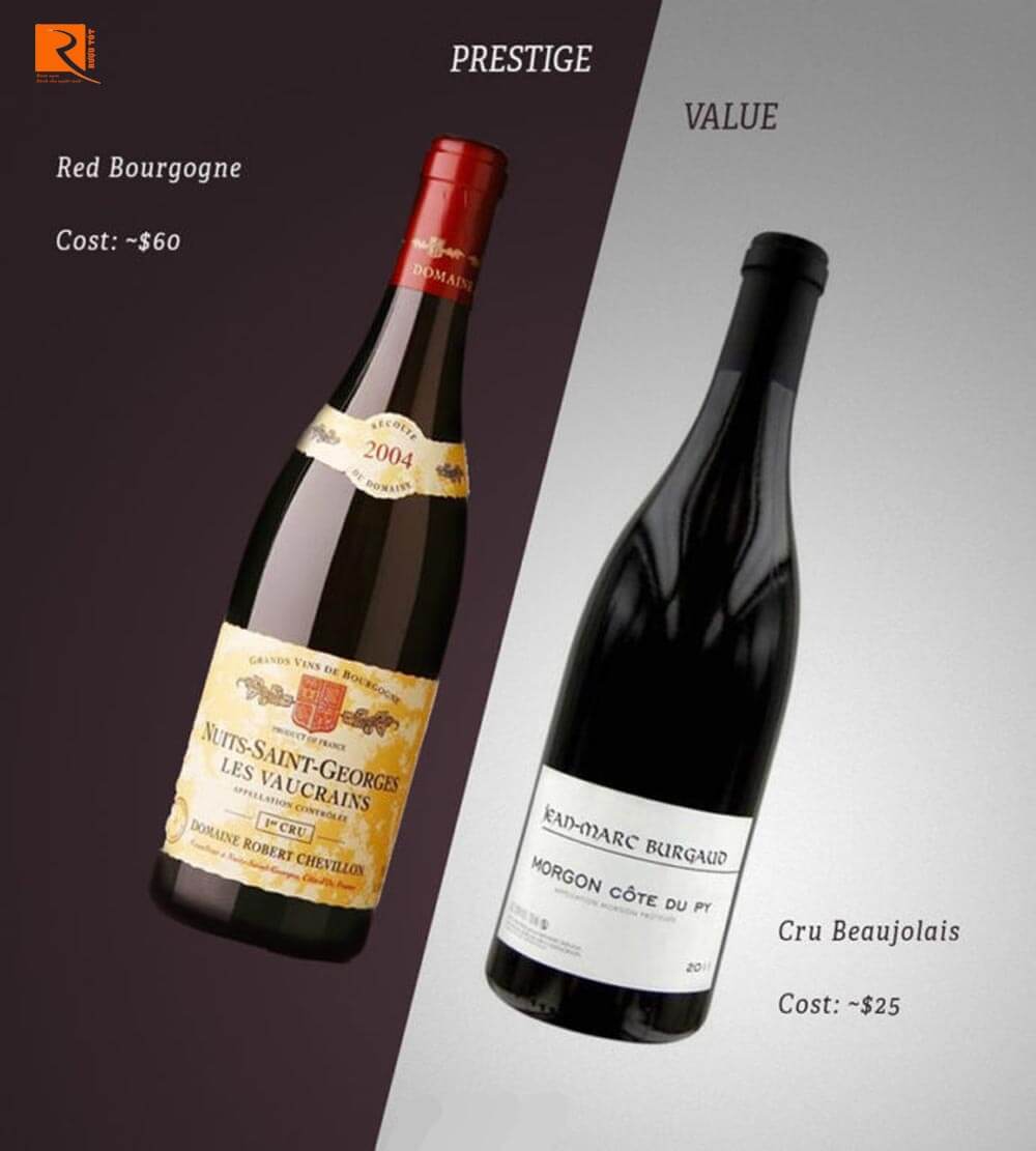 Rượu vang Pháp phức tạp tinh tế của Bourgogne Rouge là nho đỏ từ Pinot Noir. 
