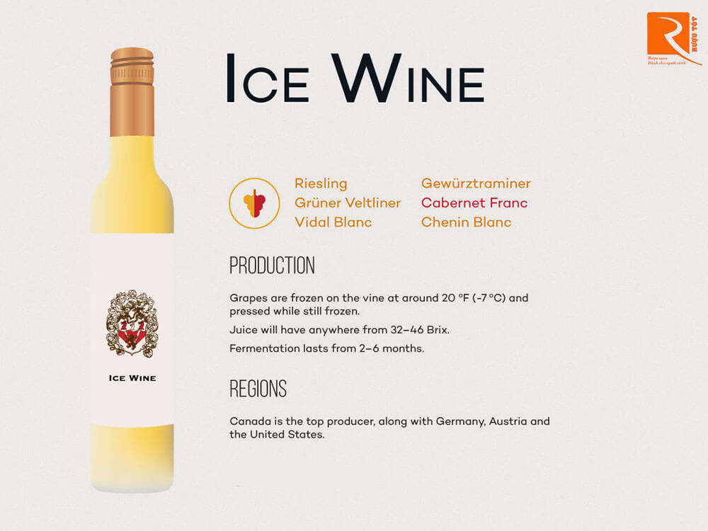 Rượu vang đá tuyết là một loại vang ngọt.