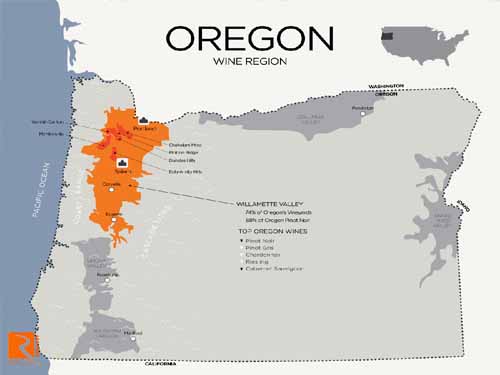 Nho Pinot Noir sinh trưởng ở Oregon tốt nhất.